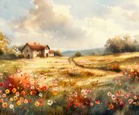 Plakat 60x50cm Sielski Domek