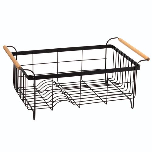 Ociekacz do naczyń czarny/drewno na Arena.pl