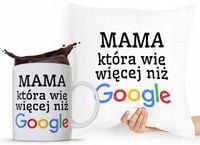 Zestaw Poduszka + Kubek Dzień Mamy Matki Prezent Z Nadrukiem Ze Zdjęciem