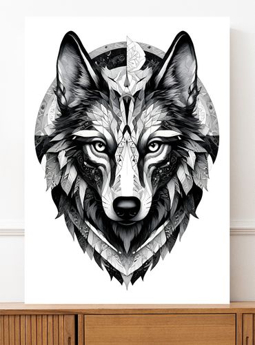 Plakat wilk tatuaż 40x50 cm na Arena.pl