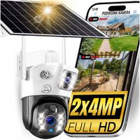PODWÓJNA KAMERA SOLARNA 2W1 WIFI 2X4MP ZEWNĘTRZNA OBROTOWA BEZPRZEWODOWA