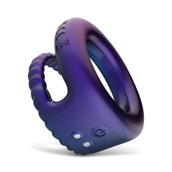 Hueman - Jupiter Vibrating Cock And Ball Ring - Purple zdjęcie 6