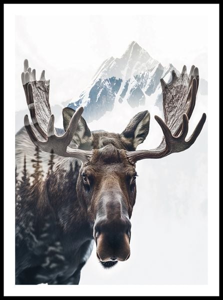 Plakat 50x70cm Łoś Duch Lasu zdjęcie 3