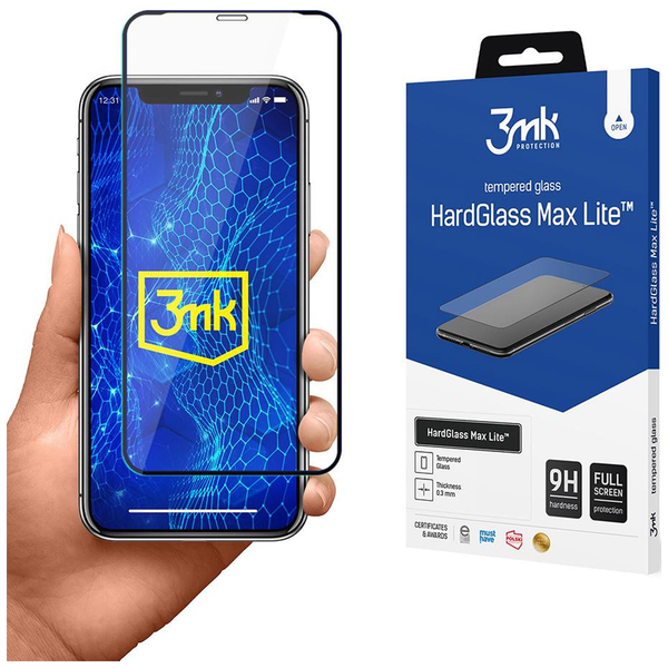 Apple iPhone X - 3mk HardGlass Max Lite Black zdjęcie 5