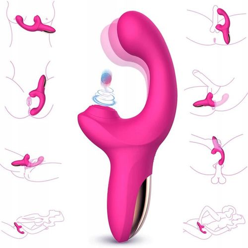 Wibrator do pochwy z pulsacjami, silikonowy. 2 silniki. na Arena.pl