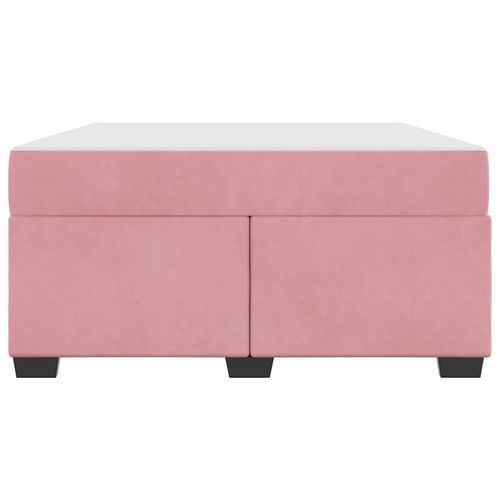 Rama łóżka z materacem z materacem Różowy 140 x 200 cm Aksamit na Arena.pl