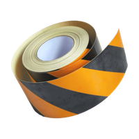 TAŚMA P2824R 100mm/50m ODBLASKOWA, GŁADKA, 1-STR LEPNA, ŻÓŁTO-CZARNA