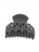 Spinka klamra akrylowa matowa półokrągła fala ciemny brązowy 4cm