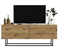 Szafka RTV, stojąca, loft, SANO, 120x35x46 cm, dąb artisan | TYLETEGOTU