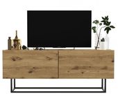 Szafka RTV, stojąca, loft, SANO, 120x35x46 cm, dąb artisan | TYLETEGOTU
