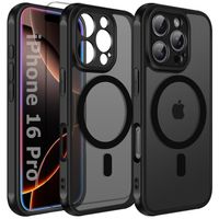 ETUI do IPHONE 16 Pro do Magsafe MATOWE MAGNETYCZNE WZMACNIANE + 2x SZKŁO