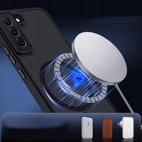 Etui do SAMSUNG S22 5G do MagSafe CZARNY MAT + SZKŁO HARTOWANE na Arena.pl