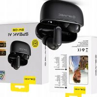 TWS słuchawki BW-08 translator AI czarne real-time do Realme C75