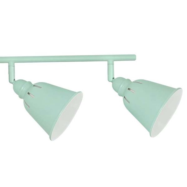 Plafon LAMPA sufitowa FIONA 4 311085 Polux regulowana OPRAWA metalowe reflektorki retro miętowe zdjęcie 3