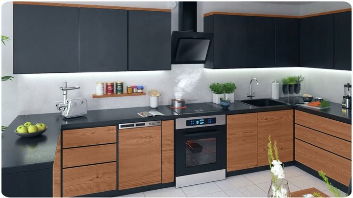 OKAP KUCHENNY KOMINOWY SZKŁO LED BERDSEN 60cm zdjęcie 7