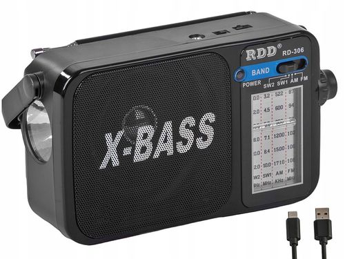 Radio Akumulatorowo bateryjne AM FM Latarka PRZENOŚNE BUDOWLANE KUCHENNE na Arena.pl