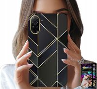 ETUI DO XIAOMI POCO X7 PRO 5G - ZŁOTE RAMKI, ELEGANCKIE WZORY + SZKŁO