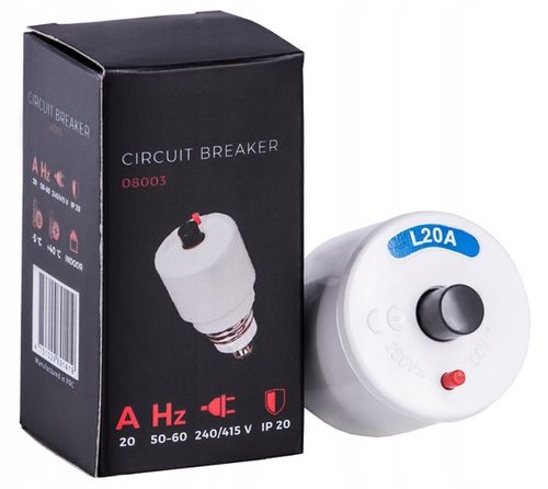 BEZPIECZNIK AUTOMATYCZNY WKRĘCANY KOREK 20A E27 1P IP20 50-60Hz na Arena.pl