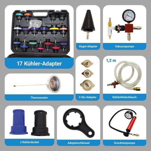 19590Tester układu chłodzenia  metodą podciśnieniową w walizce 28 elementów na Arena.pl