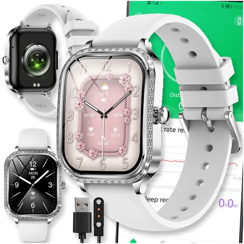 SMARTWATCH WATCH ZEGAREK AMOLED BLUETOOTH ROZMOWY MENU PL DAMSKI SMARTBAND MK88 na Arena.pl