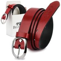 Beltimore skórzany damski pasek do spodni 3 cm antyalergiczny czarny U55