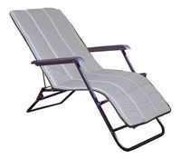 Poduszka pikowana na leżak z pianki 165x50 cm ciemnoszara