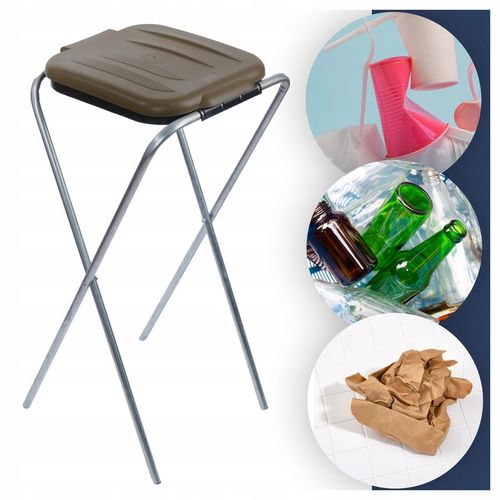 STOJAK NA WORKI DO SEGREGACJI ŚMIECI STELAŻ KOSZ 1 STANOWISKA NA ŚMIECI na Arena.pl