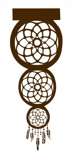 AŻUR nowoczesna ozdoba ŁAPACZ SNÓW brązowy DUŻY zdjęcie 1