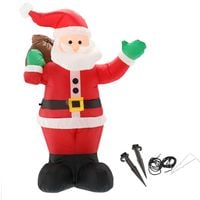 DMUCHANY MIKOŁAJ Z OŚWIETLENIEM DUŻY POMPOWANY 180 cm DEKORACJA ŚWIĄTECZNA