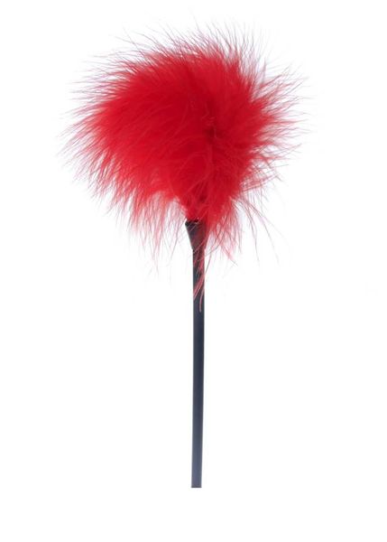 Czerwone Naturalne Piórka Do Stymulacji - Feather Tickler Red zdjęcie 1
