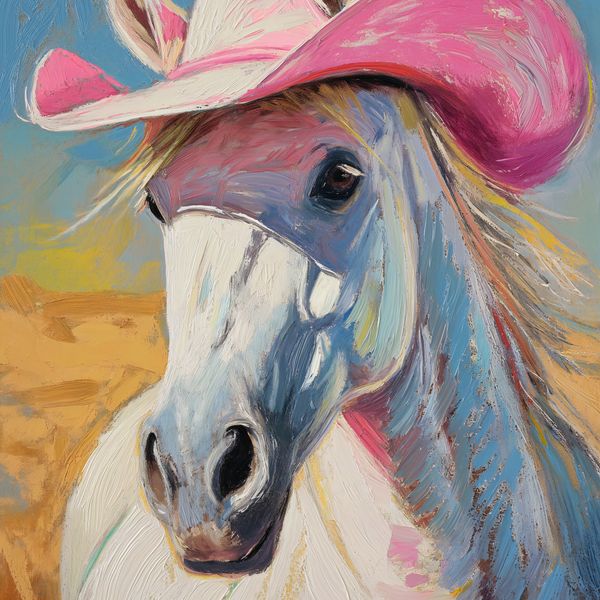 Plakat 80x80cm Różowy Kapelusz zdjęcie 1