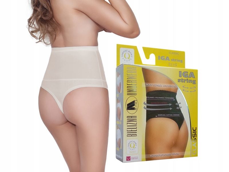 MITEX IGA STRINGI WYSZCZUPLAJĄCE BEŻOWE M zdjęcie 1