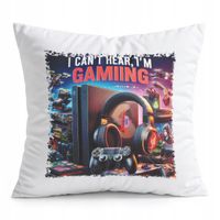 PODUSZKA BIAŁA PREZENT - GAMER GAMEPAD GAMBLING GRY
