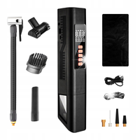 RĘCZNY 2w1 BEZPRZEWODOWY ODKURZACZ SAMOCHODOWY + Kompresor + POWERBANK USB