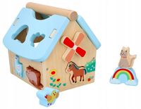 Obora drewniana Zwierzątka z farmy Sorter Zabawka dla rocznego dziecka