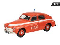 Model 1:43 Warszawa M-20 Straż, czerwony