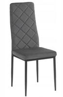 Krzesło tapicerowane nowoczesne do jadalni salonu welurowe Mark7 szare