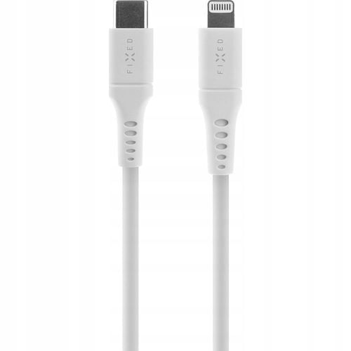 Kabel USB FIXED Kabel Liquid Silicone USB-C/Lightning 1,2m biały na Arena.pl