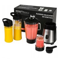 Blender kielichowy do koktajli 1500w zestaw butelki mix&go KD4113