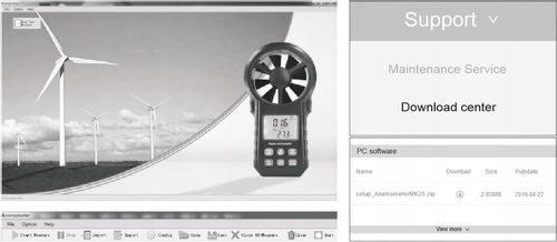 ANEMOMETR WIATROMIERZ MIERNIK WIATRU TEMP POMIAR PRĘDKOŚCI POWIETRZA BT APP na Arena.pl