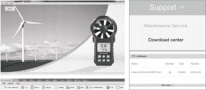 ANEMOMETR WIATROMIERZ MIERNIK WIATRU TEMP POMIAR PRĘDKOŚCI POWIETRZA BT APP zdjęcie 5