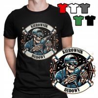 KOSZULKA T-SHIRT MĘSKI WZORY WYBÓR - KIEROWNIK BUDOWY PREZENT BUDOWA - L