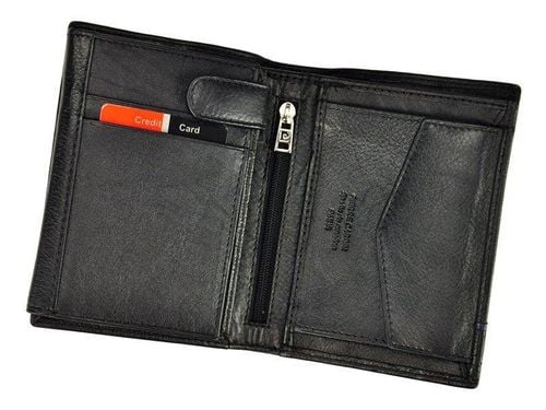 Portfel męski skórzany PIERRE CARDIN SAHARA TILAK15 326 Czarny / Niebieski na Arena.pl