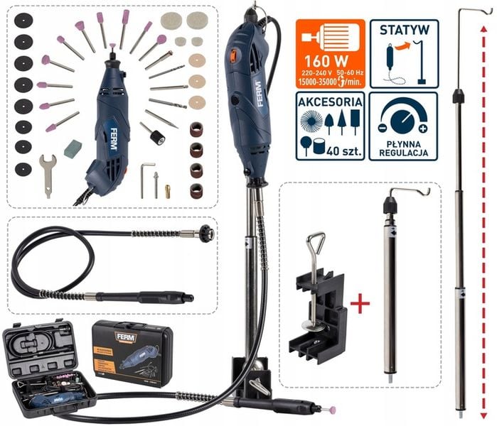 MINI SZLIFIERKA MULTISZLIFIERKA + AKCESORIA FERM zdjęcie 2
