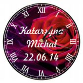 ZEGAR ścienny PREZENT duży wybór wzorów + IMIONA DATA twój tekst