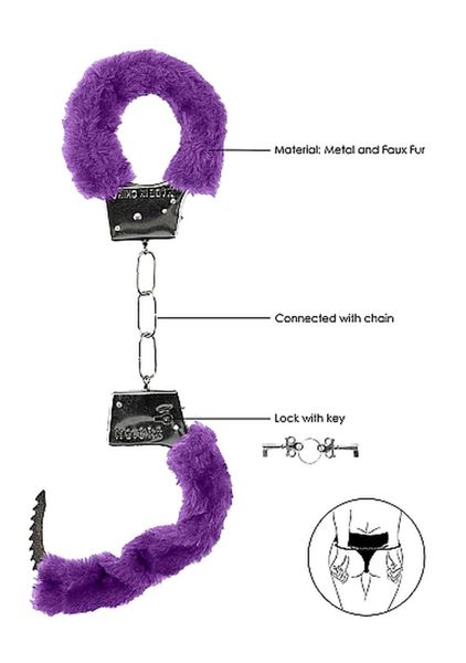 Beginner""s Handcuffs Furry - Purple zdjęcie 6