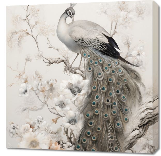Obraz 70x70cm Pawia Gracja zdjęcie 1