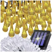 Lampki solarne 100 led łezki ogrodowe girlanda sople na taras balkon