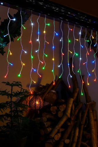 Lampki LED 1000 Kurtyna Świetlna Sople ZEWNĘTRZNE Girlanda multikolor na Arena.pl