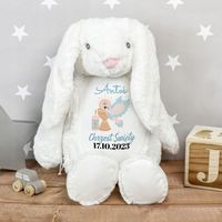 Miś Przytulanka Maskotka Króliczek Prezent Na Chrzest Święty IMIĘ DATA